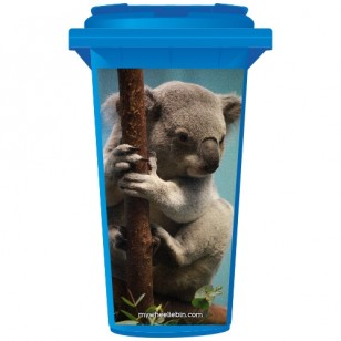 Koala bear On A Branch Wheelie Bin Sticker Panel